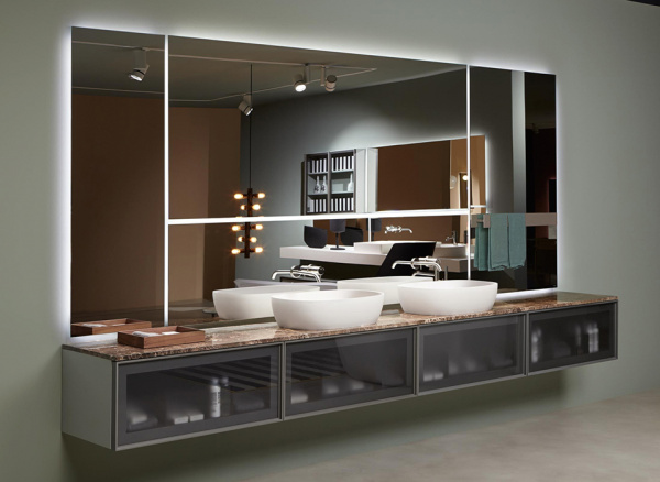 ANTONIO LUPI AYATI Излив для раковины 198 мм., настенный, внешняя часть, полированная нержавеющая сталь 