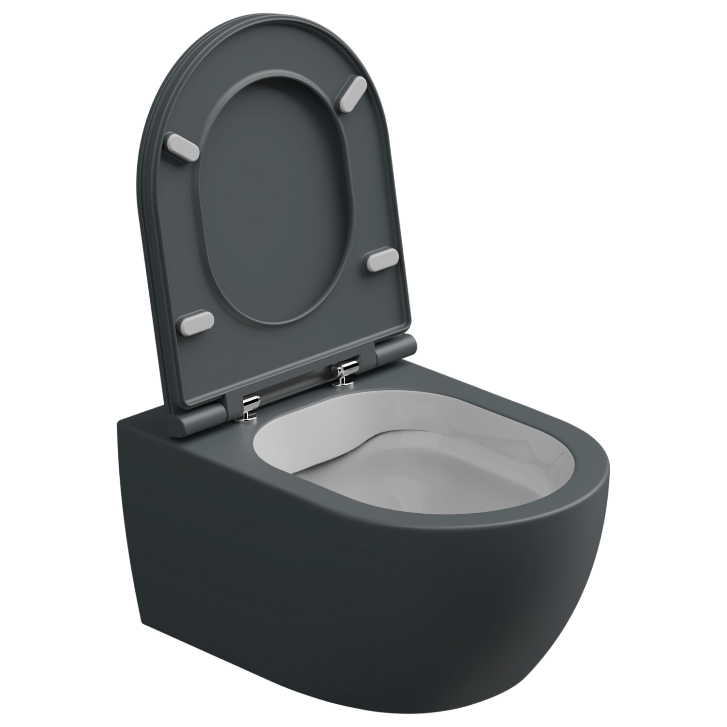 Чаша подвесного унитаза биколор GSG Ceramic Design Like LKWCSOBI000/028, White/Ebano Matt