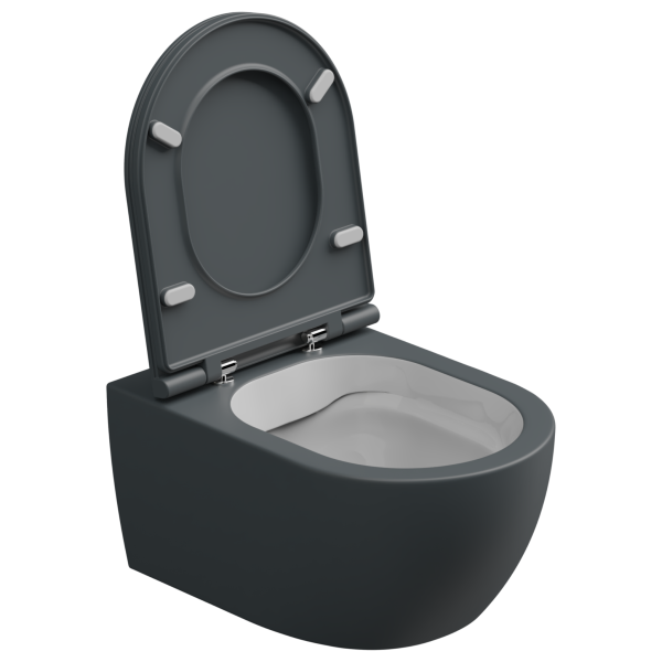 Чаша подвесного унитаза биколор GSG Ceramic Design Like LKWCSOBI000/028, White/Ebano Matt 