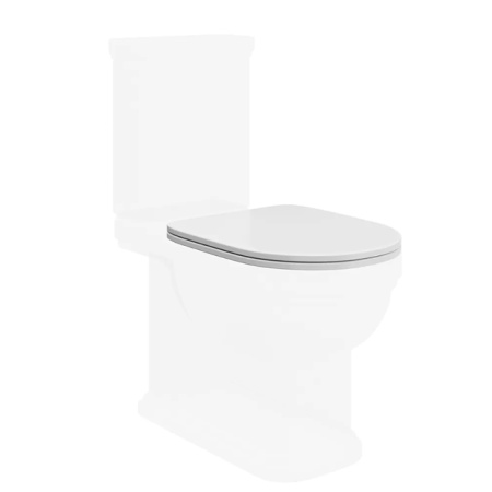 Kerama Marazzi Сиденье POMPEI для напольного унитаза быстросъемное с softclose, белое глянцевое 