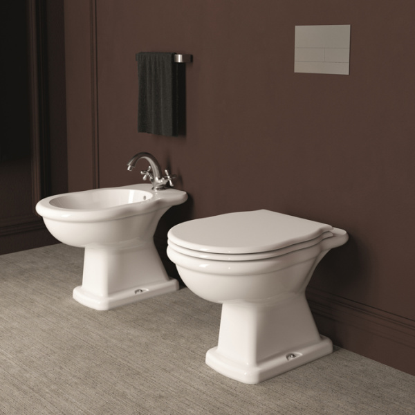 Alice Унитаз BOHEME 54х35хВ39, напольный, без сиденья, белый глян 