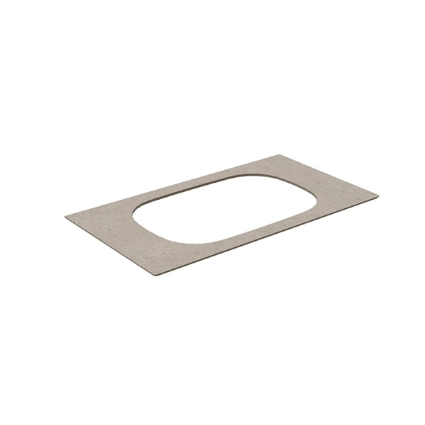 Kerama Marazzi MAGICA Столешница из керамогранита для раковин, встраив. сверху Риккарди 90 см, бежевый мат. (без отв.) 