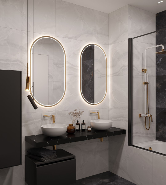 Столешница прямая FLAT NERO MARQUINA 1610*460*70 