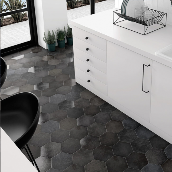  24954 HERITAGE HEXÁGONO Carbon 17,5х20 см 