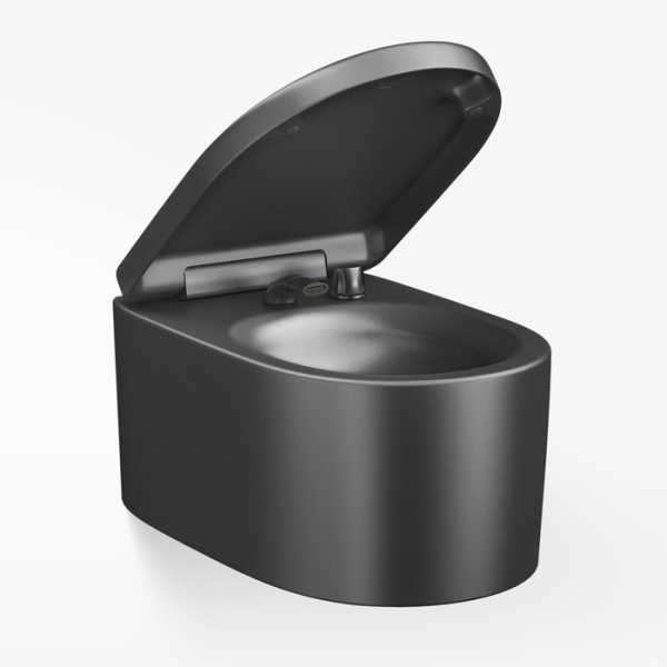 ARMANI ROCA ISLAND Смеситель для биде на 2 отверстия, с хромированным донным клапаном, цвет Nero 