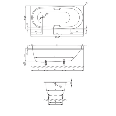 BETTE Ножки для ванны (комплект) (продаем только с ваннами!) 