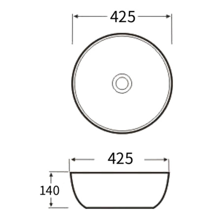 NEMO 957 Раковина керамическая 425*425*140 мм, цвет-белый 