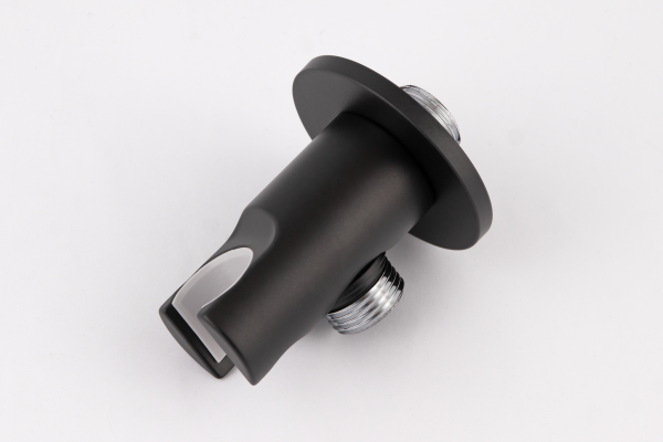 Держатель ручного душа с подключением шланга Remer 337MNO, черный матовый 