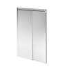 KERAMA MARAZZI Душевая дверь CRISTALLO, раздвижная с функцией soft close, 140х210, брашированный никель, уп-ка 1/2