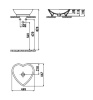 XX CREAVIT Раковина мебельная накладная сердце (45*45 см) ЧЕРНАЯ TP149.40000 