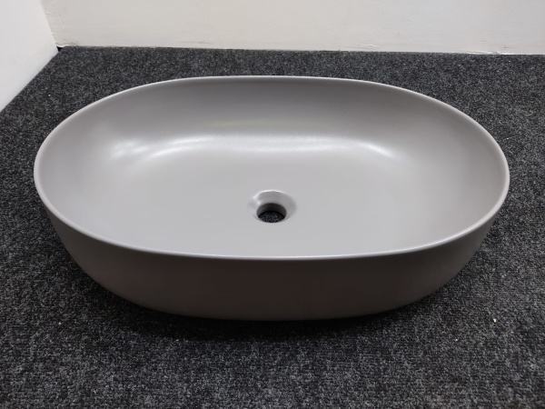 Kerasan Nolita Раковина накладная 60х40 см, без отв под смеситель, цвет Ferro Matt 