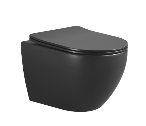 Nero подвесной унитаз с биде черный матовый с крышкой 