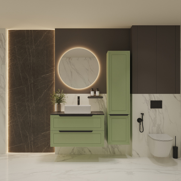 Тумба со столешницей Севилья, Фисташковый / Столешница компакт-плита, Куритиба 