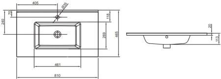 EXTA112-00 OLA Ola раковина 81*46 см, белый 