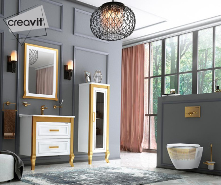 CREAVIT DEKOR ЗОЛОТО КРУГИ Унитаз подвесной TP325.001T0 