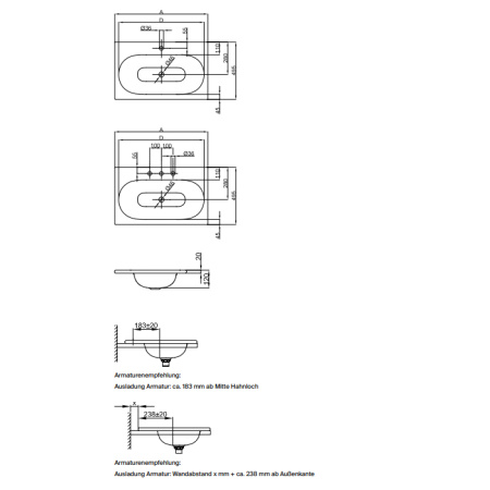 BETTE COMODO Раковина встраиваемая на столешницу 800×495×120 мм,  с 1 отв под смес, с крепл. в компл.цвет белый (СПЕЦЦЕНА со склада) 