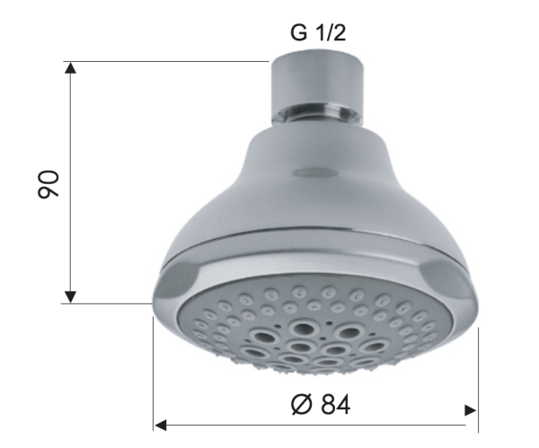 Верхний душ с шарнирным соединением Remer 355FOX 