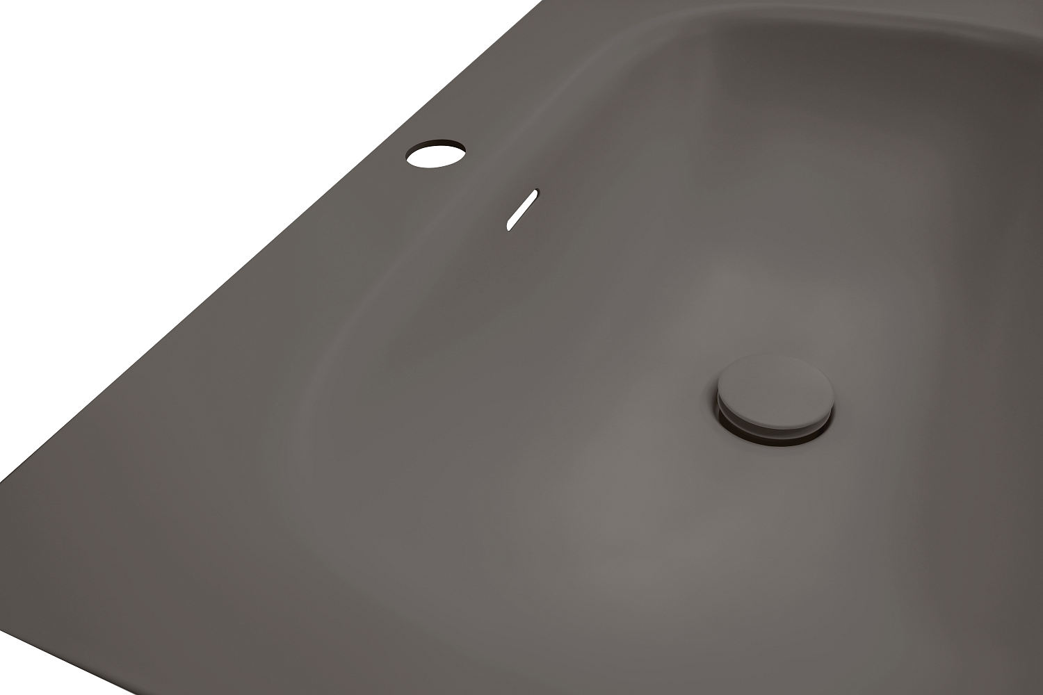 Раковина накладная алюминиевая M115B70 темный коричневый