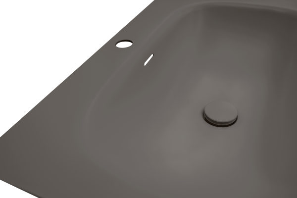Раковина накладная алюминиевая M115B70 темный коричневый 