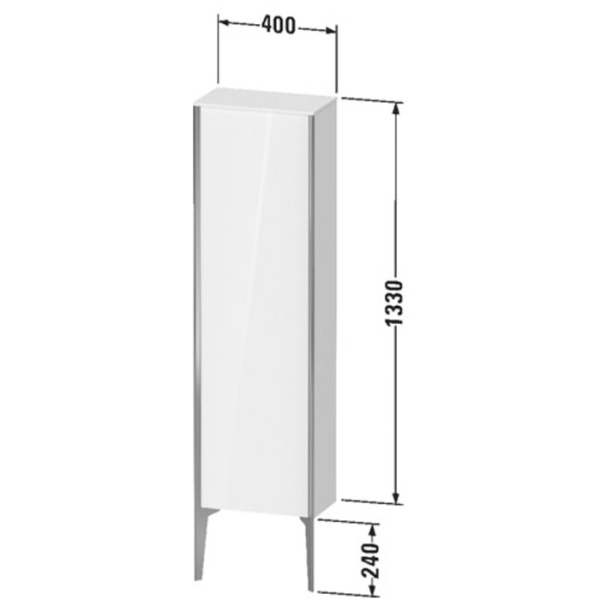 Duravit XViu запчасть - Ножки 240x25x10мм, алюминивые, в комплекте : 2шт., цвет: champagne matt 