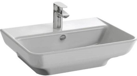 EGD112-00 раковина подвесная STRUKTURA с отв. д/смесителя, с переливом /60х48/(белый) 