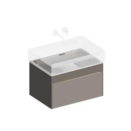 Kerama Marazzi Тумба LOGICA подвесная 2 ящика 70 см, песчаный 