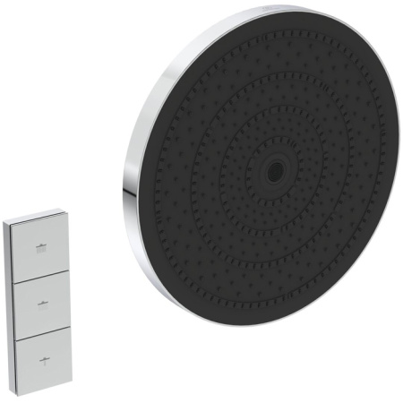 Ideal Standard Solos 3-функц.(Rain, Silkrain, SecondSkin) верхний душ 30см, цвет: хром 