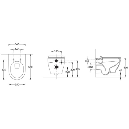 Kerama Marazzi Унитаз Modula подвесной безободковый с крепежом, белый глянцевый (СПЕЦЦЕНА) (подходит ТОЛЬКО PLMR.seat.02\WHT) 