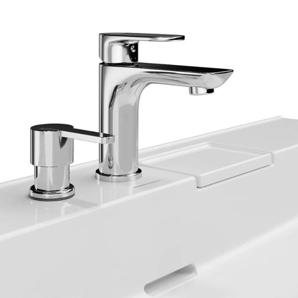 Kerama Marazzi Раковина LOGICA мебельная 60*48*14,5см, с 2 отв.под смеситель,  с переливом, белая глянцевая 