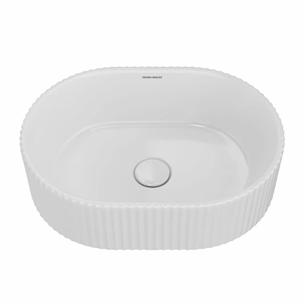 Kerama Marazzi Раковина ARTBASIN Vento накладная 50*36,6*18см, без отв. под смеситель, без перелива, белая глянцевая 