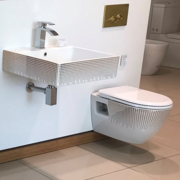 CREAVIT DEKOR ЗОЛОТО КРУГИ Унитаз подвесной TP325.001T0 