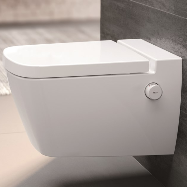 TECEone Унитаз-биде подвесной 540х358х350 мм, комплект крепежей и компл подкл к водоснабжению, цвет белый 