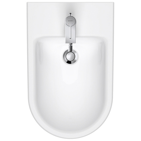 Duravit D-Neo Биде напольное 370x580х400 мм, с переливом, с 1 отв под смеситель, цвет: белый 