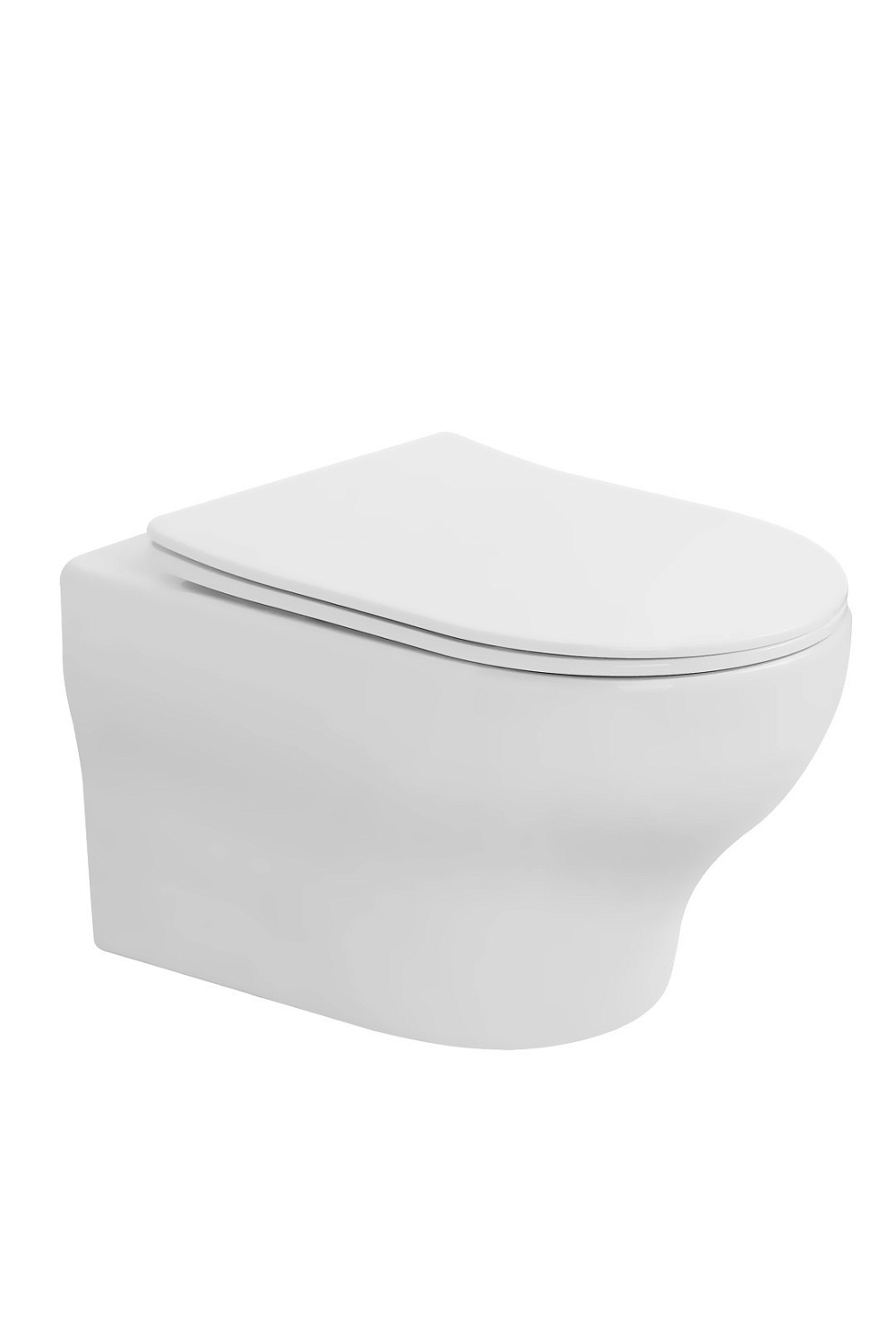 Унитаз подвесной, FIORE Белый матовый c крышкой