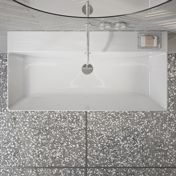 Catalano ZERO Раковина 100x50, без отв. под смеситель, покрытие Cataglaze+, цвет белый глянцевый 