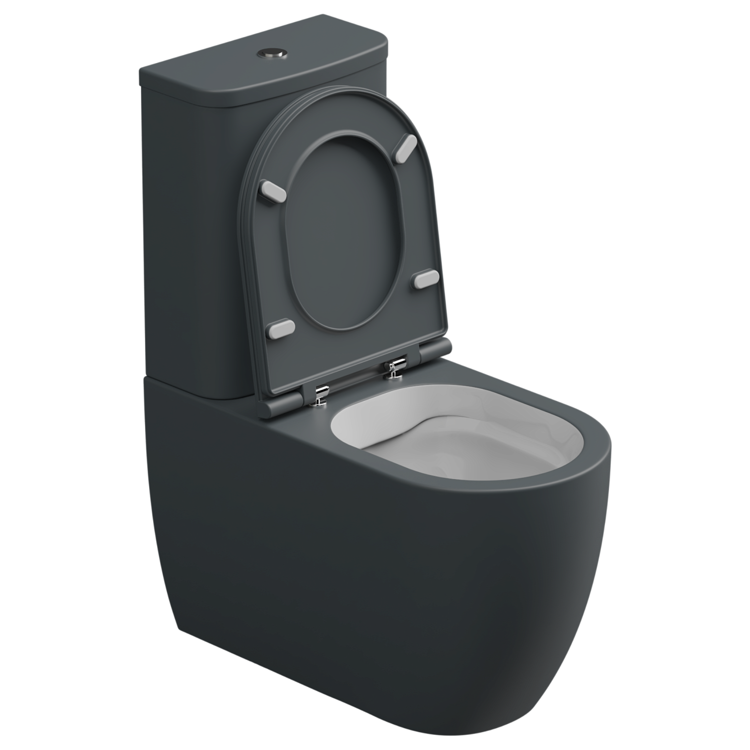 Чаша напольного унитаза биколор GSG Ceramic Design Like LKMBLBI000/028P, White/Ebano Matt