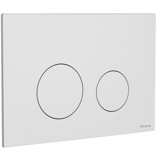 TECEspring Панель смыва плоская,из пластиковая,с круглыми кнопками, Белый матовый 