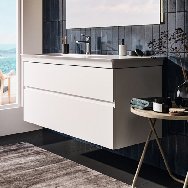 Ideal Standard La Dolce Vita Раковина 1260х535хh145 мм, подвесная/накладная, ассиметричная, чаша слева, 1 отв, с переливом, без крепежа, цвет: белый 