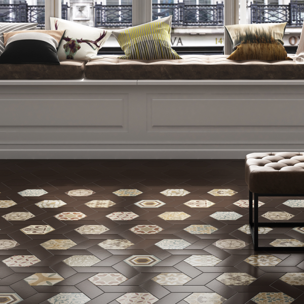  23207 CHEVRON Marron Mate RIGHT 9х20,5 см 