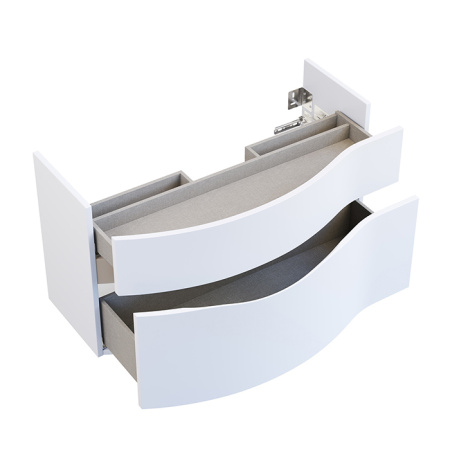 Kerama Marazzi Раковина RIVA мебельная левая с крепежом 100,7*48*15см, с 1 отв. под смеситель, с переливом, цвет белый глянцевый 