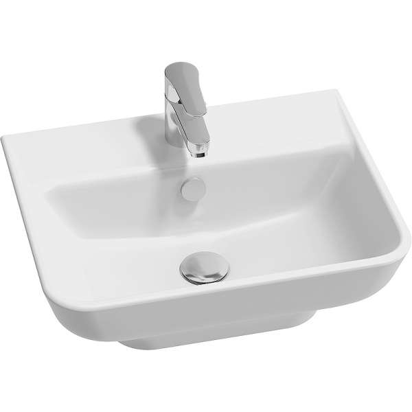 EGF112-00 раковина подвесная STRUKTURA с отв. д/смесителя, с переливом /50x40/(белый) 