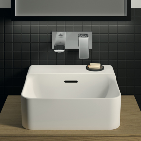 Ideal Standard Conca Раковина 400 x 350 x 165 мм, подвесная/накладная, с переливом без отв. под смес.,без крепежа, цвет: белый глянец 