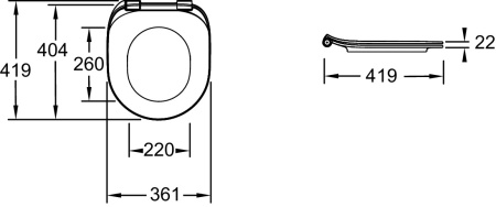 E24048-0 Cléo 1889, Крышка-сиденье, белый 