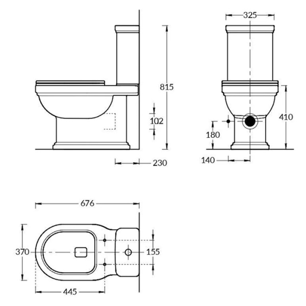Kerama Marazzi Унитаз POMPEI напольный, белый глянцевый 