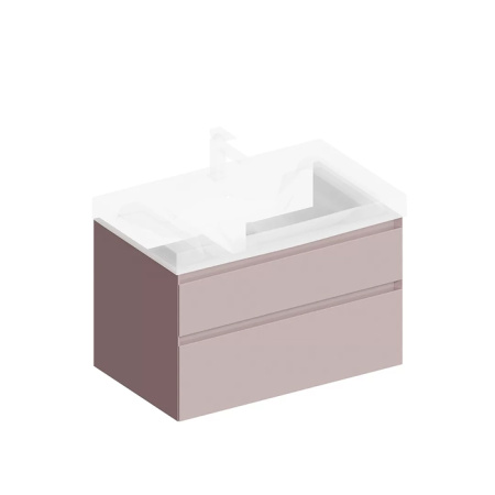 Kerama Marazzi Тумба CUBO подвесная с ящиками 80, мальва матовая 