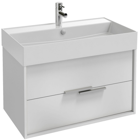 EB1667-J5-J5  VIVIENNE Тумба для раковины 80 см, к. белый блестящий, ф. белый блестящий 