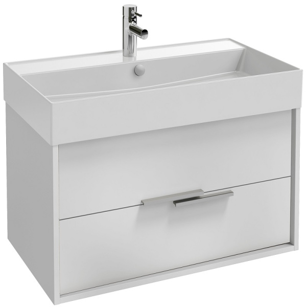 EB1667-J5-J5  VIVIENNE Тумба для раковины 80 см, к. белый блестящий, ф. белый блестящий 