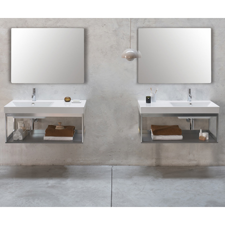 Catalano ZERO Раковина 100x50 чаша справа, с 1 отв. под смеситель, покрытие Cataglaze+, цвет белый глянцевый 