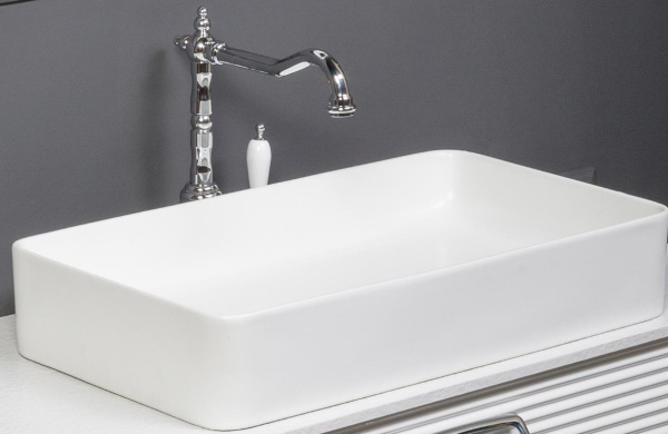 Раковина керамика прямоугольная Белая VALLESSI 