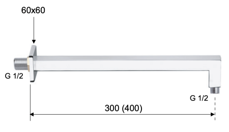 Кронштейн для верхнего душа 30 см Remer 348S30 